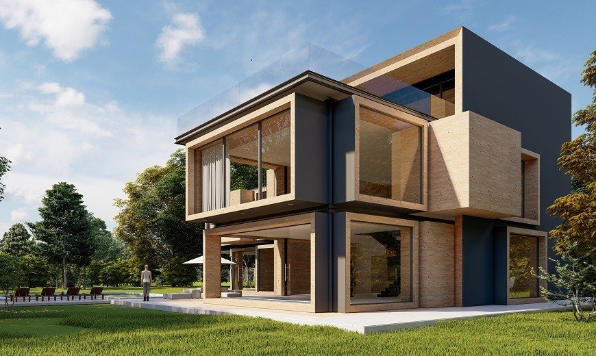 A modern business class duplex house